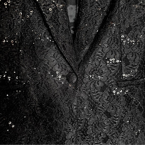 Zara lace sequin black blazer jacket - Picture 6 of 8